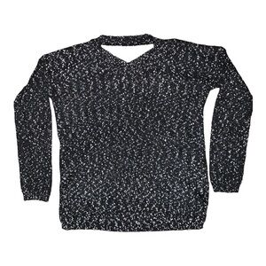 Jack by BB Dakota Crisscross Back Sweater, black & white